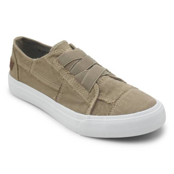 NEW BLOWFISH women's marley sneaker in cream coffee color washed canvas - Picture 1 of 3